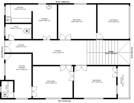Floor Plan in mm | Visual Paradigm User-Contributed Diagrams / Designs